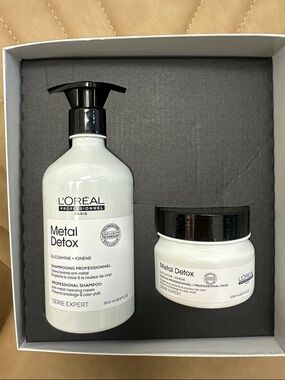 L'Oréal Professionnel Metal Detox Shampoo & Mask Set - White